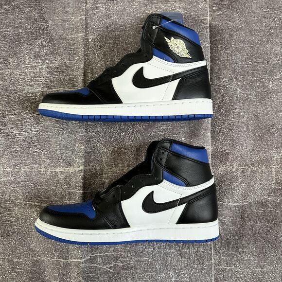 DS Men\'s Nike Air Jordan 1 Retro High Royal Blue Black Toe Sz 9.5 (555088-041)
